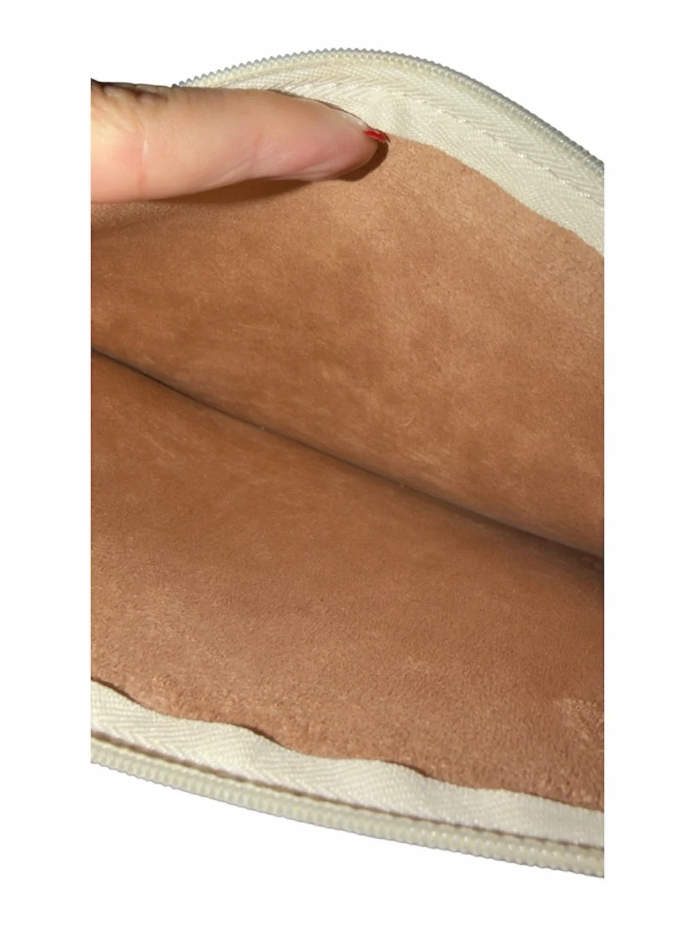 Calvin Klein Cream and Taupe CK Monogram Wristlet Pouch